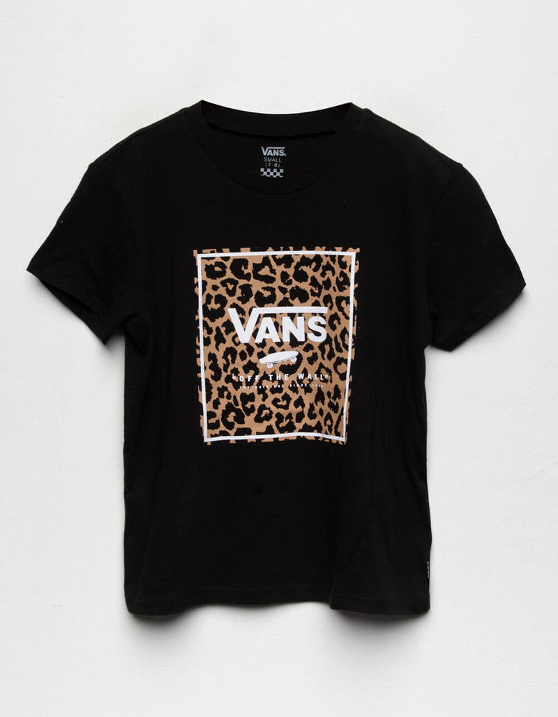VANS Girls Leopard Print Box Tee image number 0