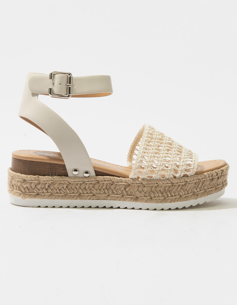 SODA Crochet Womens Flatform Sandals image number 1
