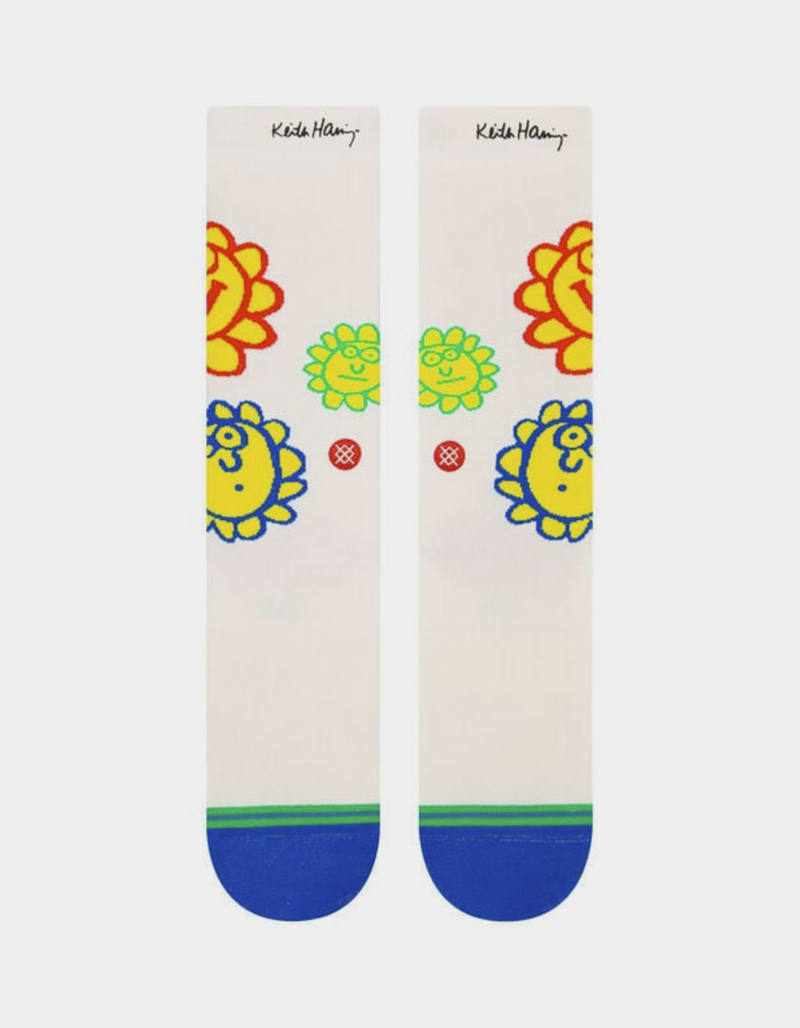 STANCE x KEITH HARING Happy Fields Mens Crew Socks image number 1
