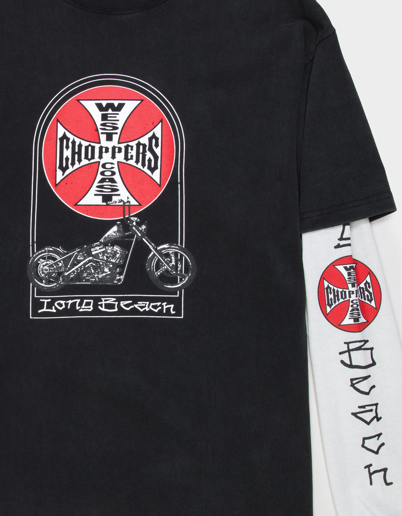 WEST COAST CHOPPERS Chopper Mens Long Sleeve 2fer Tee image number 3