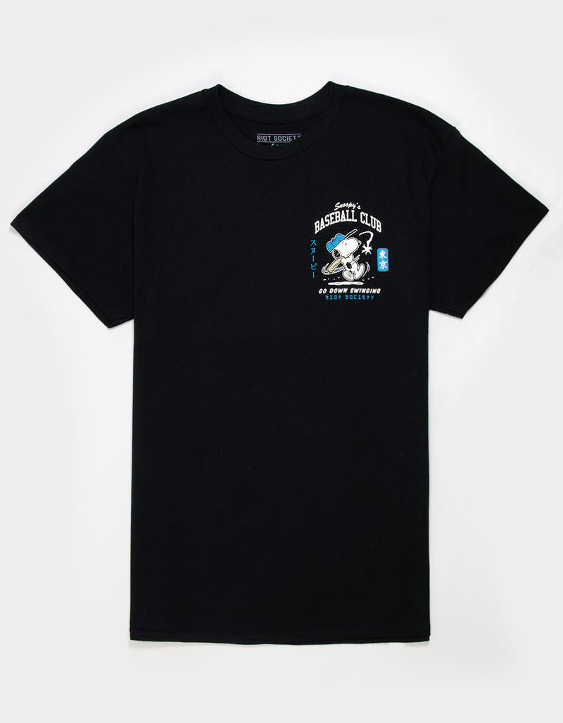 RIOT SOCIETY x Peanuts Snoopy's Baseball Club Mens Tee image number 1