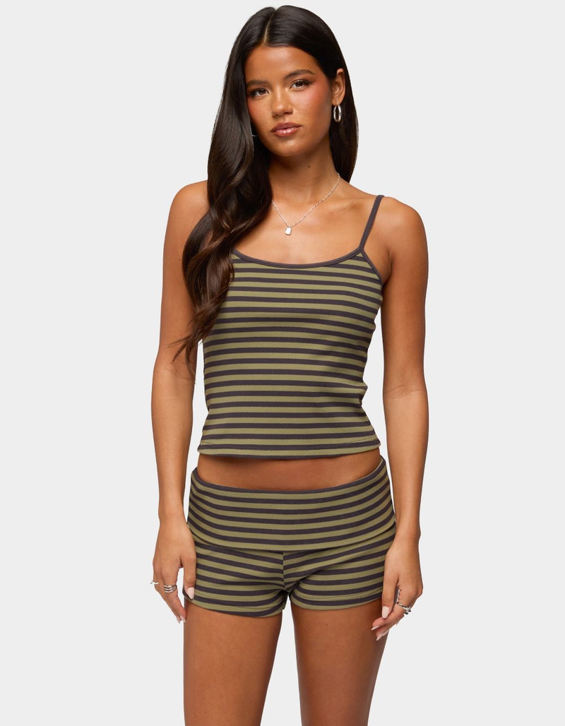 EDIKTED Jody Striped Ribbed Tank Top image number 0