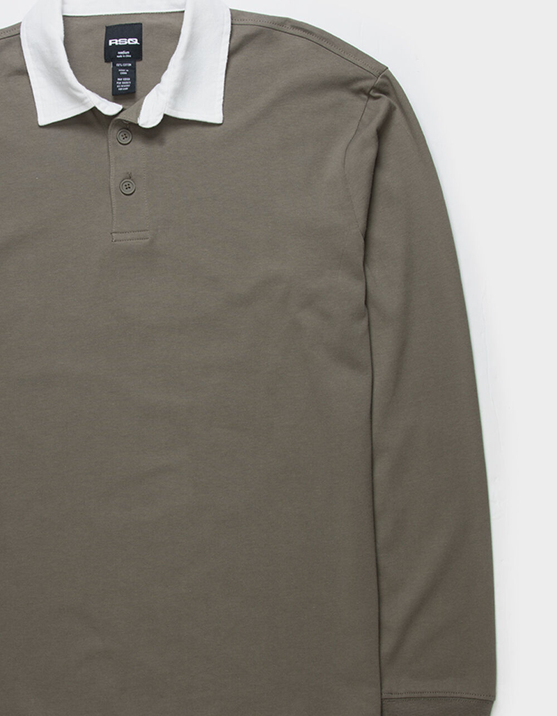 RSQ Mens Solid Rugby Shirt image number 2