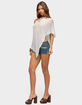 EDIKTED Azalia Asymmetric Knit Poncho image number 4
