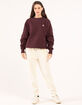 CHAMPION Reverse Weave Embroidered Womens Oversized Crewneck Sweatshirt image number 5