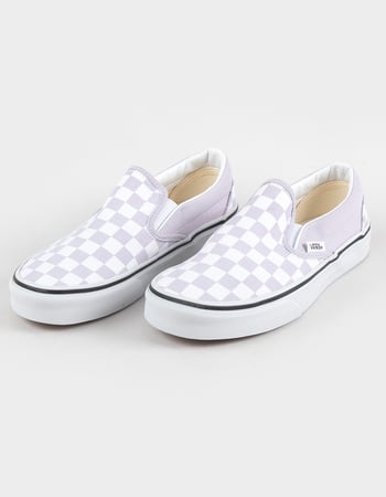VANS Checkerboard Girls Classic Slip-On Shoes Alternative Image