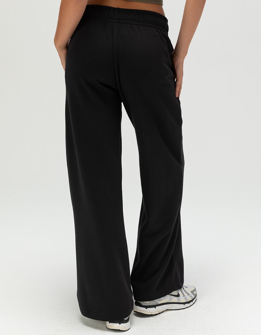 nike black wide leg high waist sweatpants