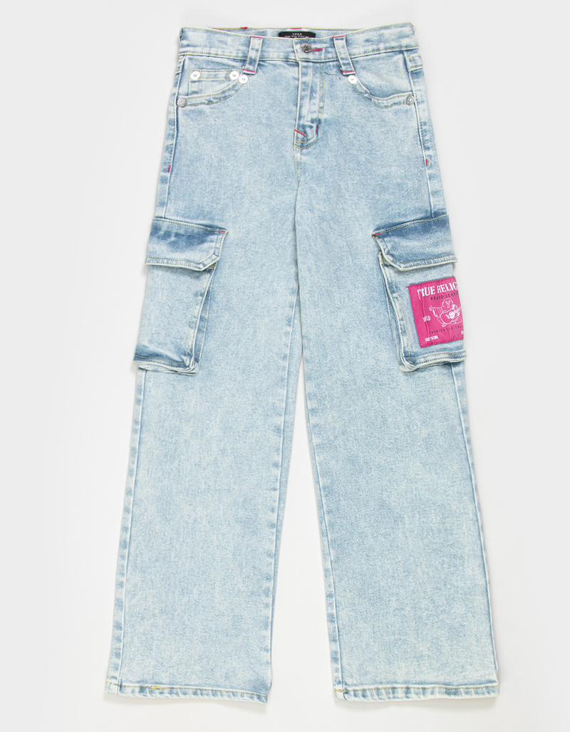 TRUE RELIGION Leila Girls High Rise Wide Leg Cargo Jeans image number 0