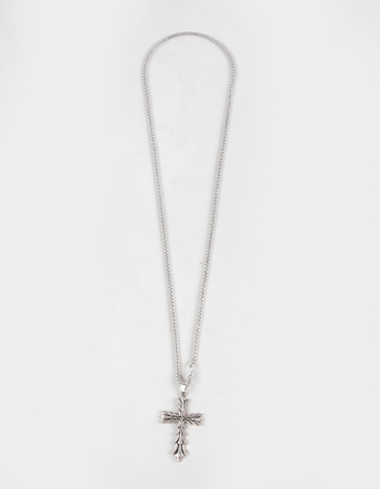 RSQ Grunge Cross Pendant Necklace Primary Image