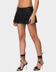 EDIKTED Double Belt Ruffled Chiffon Mini Skort image number 3