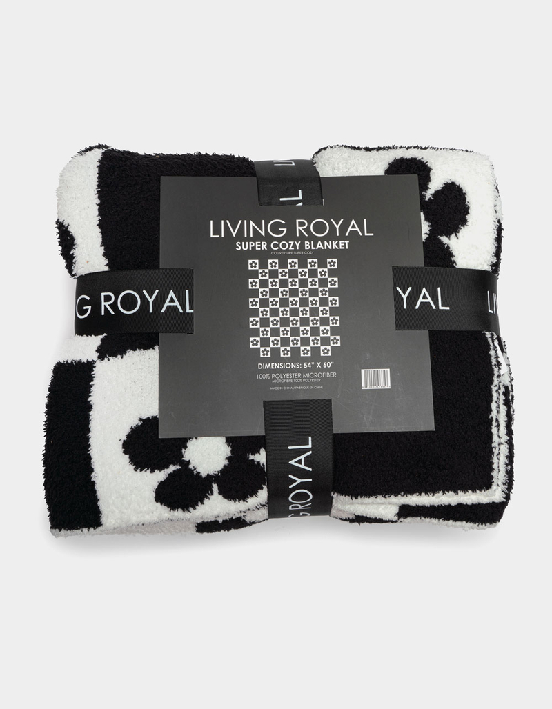 LIVING ROYAL Daisy Checker Blanket image number 1