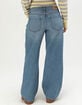 RSQ Womens Fold Over Waistband Baggy Jeans image number 4
