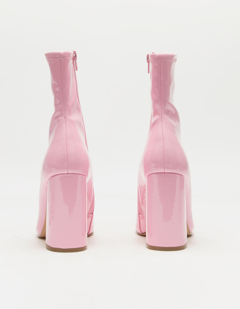 STEVE MADDEN Lynden Pink Patent Boots image number 3