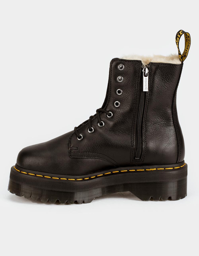 DR. MARTENS Jadon Leather Faux Fur Lined Platform Boots image number 2