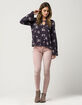 FULL TILT Floral Bell Sleeve Womens Top image number 4