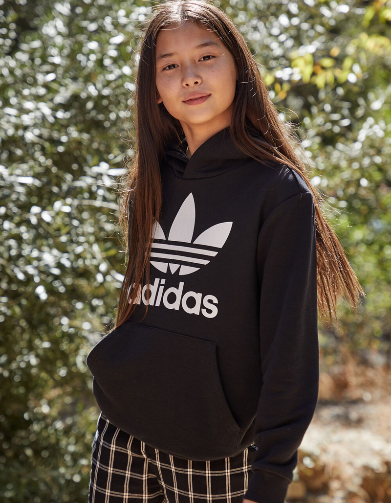 ADIDAS OG Trefoil Black Girls Hoodie image number 0