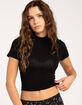 HEART & HIPS Mock Neck Womens Tee image number 1