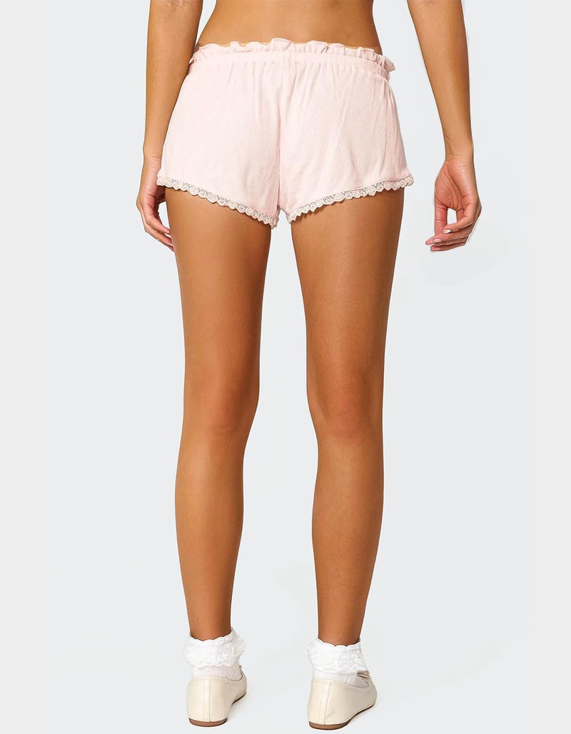 EDIKTED Dream Waffle Shorts image number 4