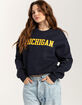 HYPE AND VICE University of Michigan Womens Crewneck Sweatshirt image number 2