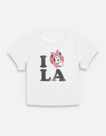 DISNEY Minnie Love Los Angeles Womens Baby Tee Primary Image