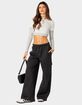 EDIKTED Wide Leg Cargo Sweatpants image number 2