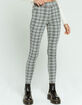 FULL TILT Plaid Ponte Womens Skinny Pants image number 2