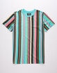 SUPER MASSIVE Pastel Stripes Mens T-Shirt image number 1