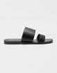 SODA Double Strap Womens Black Slide Sandals image number 2