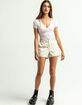 FULL TILT Womens Ecru Utility Shorts image number 5