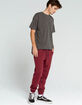 RSQ Knee Seam Mens Burgundy Sweatpants image number 6