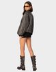 EDIKTED Vava Washed Faux Leather Womens Bomber Jacket image number 3