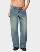 EDIKTED Petite Magda Low Rise Acid Wash Jeans image number 2