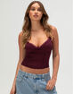 WEST OF MELROSE Lace Trim Womens Cami image number 1