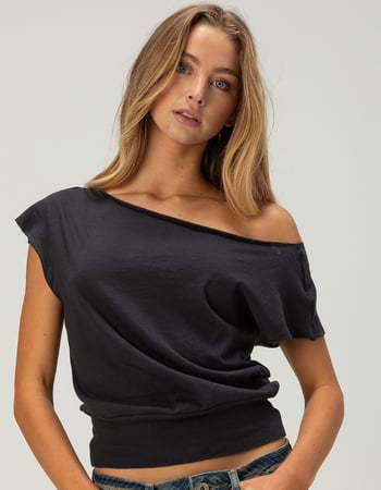 BDG Urban Outfitters Womens Off The Shoulder Banded Bottom Top Primary Image