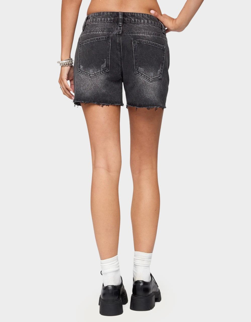 EDIKTED Scottie Low Rise Denim Shorts image number 2