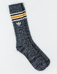 ADIDAS Vintage Ribbed Single Mens Crew Socks. image number 1