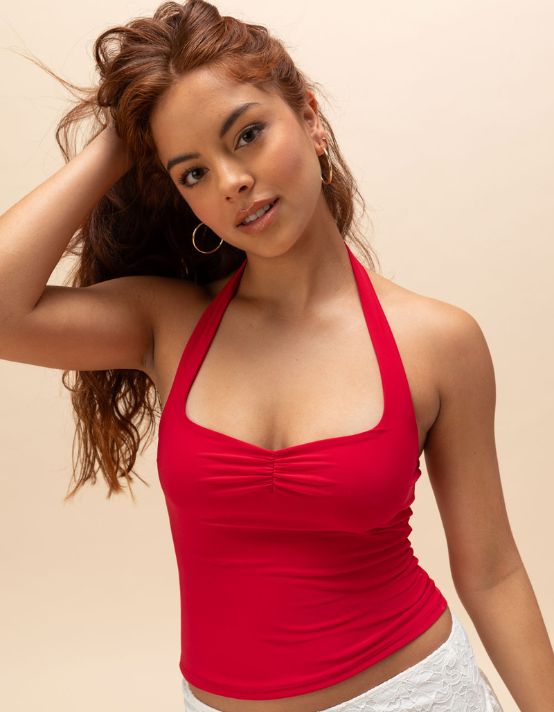 TILLYS Butter Soft Double Layer Womens Halter Top image number 0
