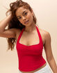 TILLYS Butter Soft Double Layer Womens Halter Top image number 1