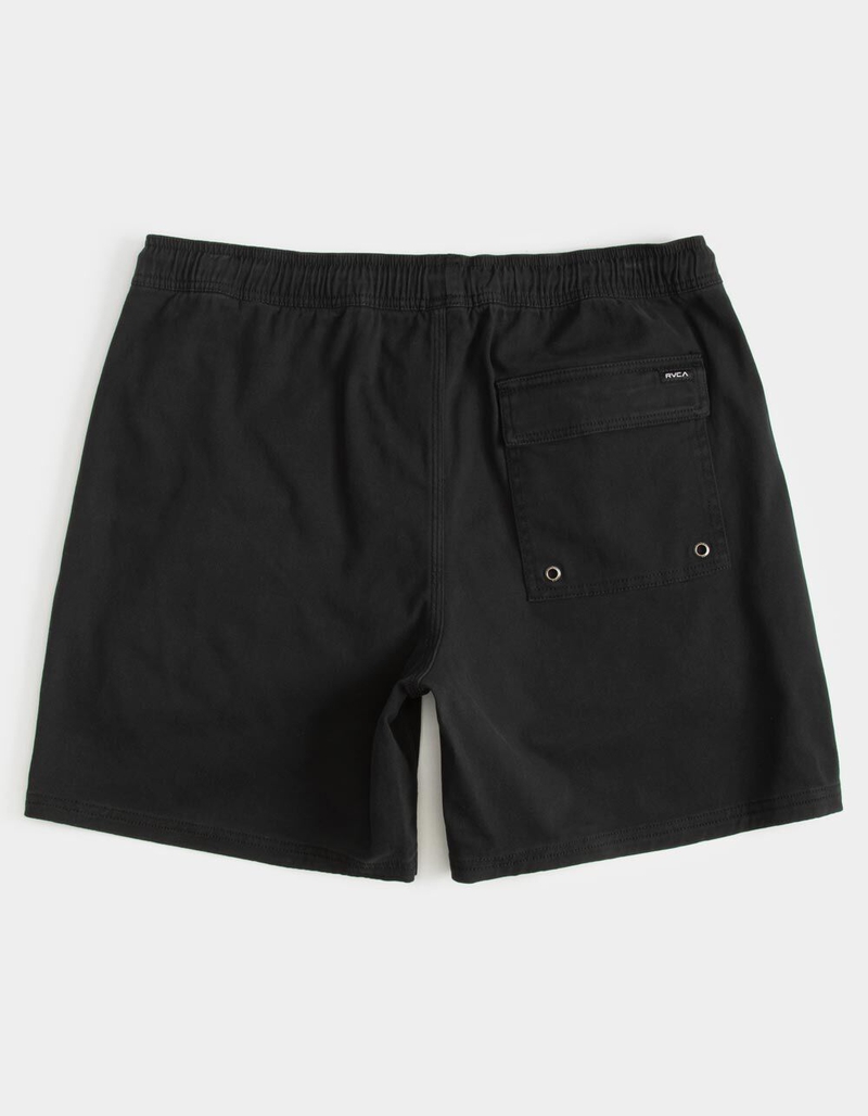 RVCA Escape Mens Black Elastic Waist Shorts image number 1