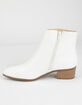CITY CLASSIFIED Point Toe Womens White Booties image number 3