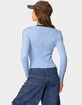 EDIKTED Contrast V-Neck Long Sleeve Tee image number 4