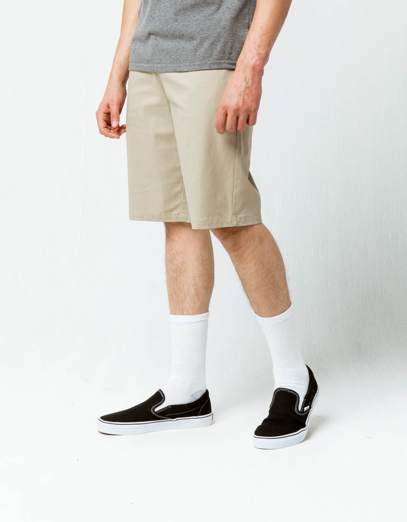 VALOR Long Khaki Mens Chino Shorts image number 3