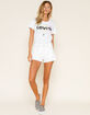 LEVI'S 501 Womens White Denim Shorts image number 5