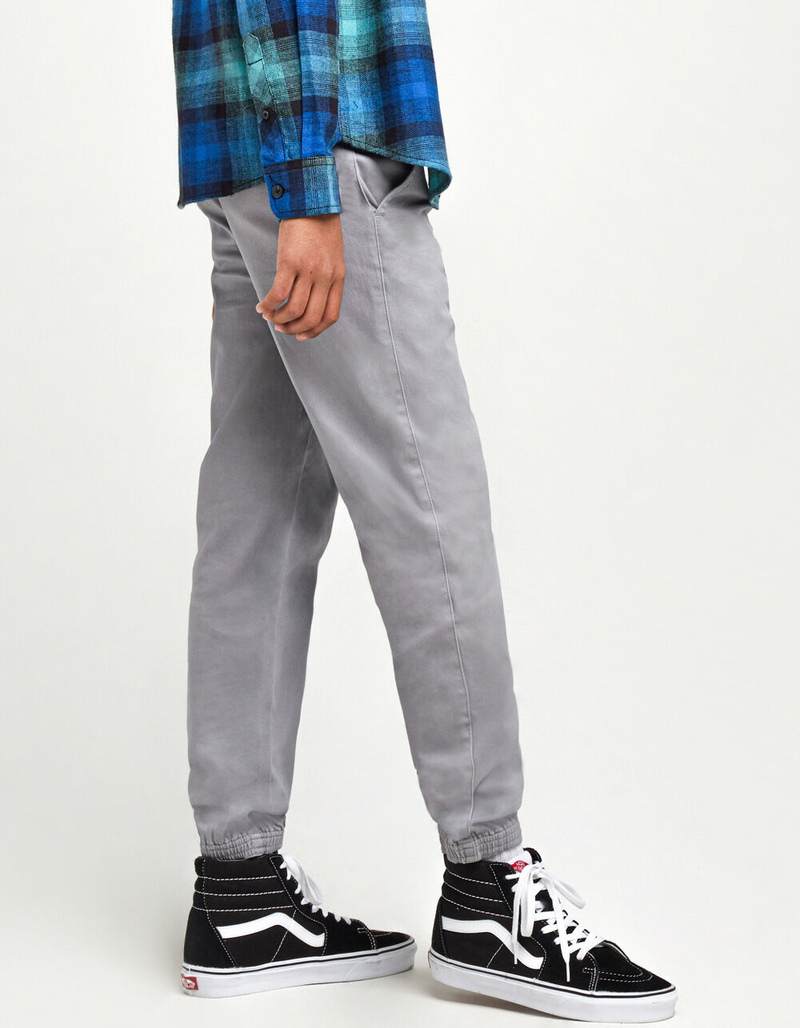 RSQ Boys Twill Light Gray Jogger Pants image number 2