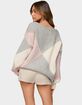 EDIKTED Elda Oversized Argyle Sweater image number 3
