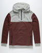 JETTY Holmdel Half Zip Burgundy Mens Hoodie image number 1