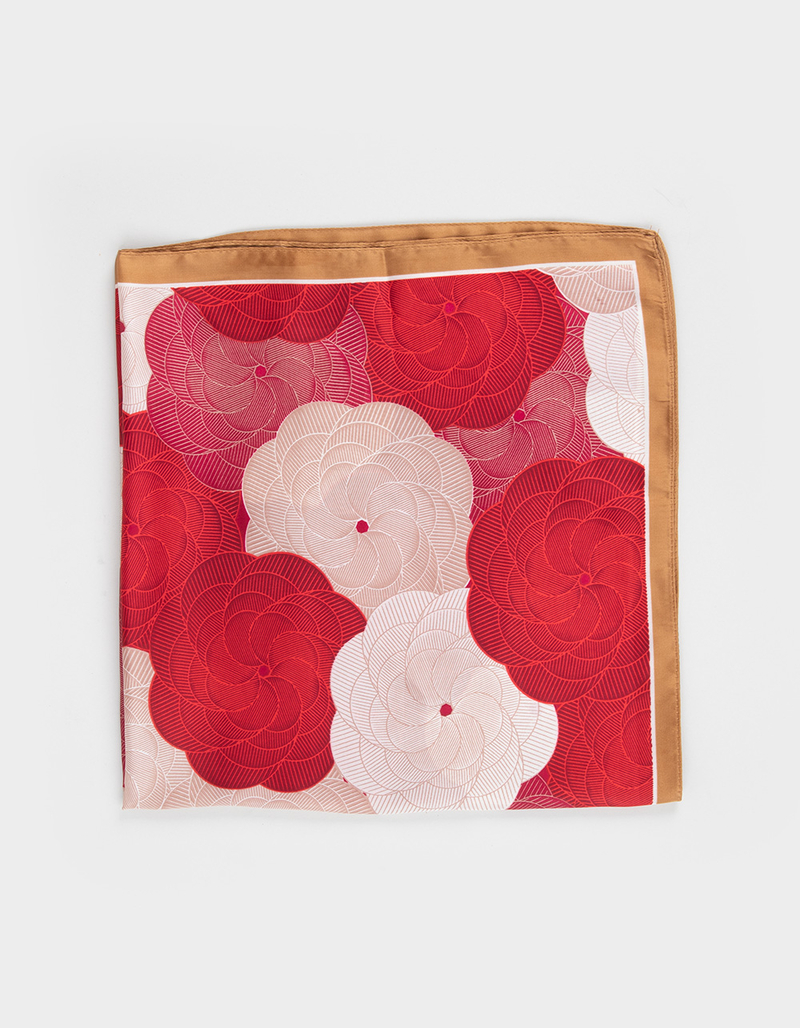 FULL TILT Floral Print Satin Headscarf RED Tillys