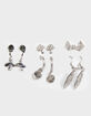 FULL TILT 6 Piece Fairy Wings & Mushroom Earrings image number 1