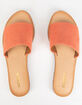 SODA Single Strap Womens Coral Slide Sandals image number 5
