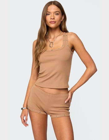 EDIKTED Hasel Grommet Ribbed Tank Top Primary Image